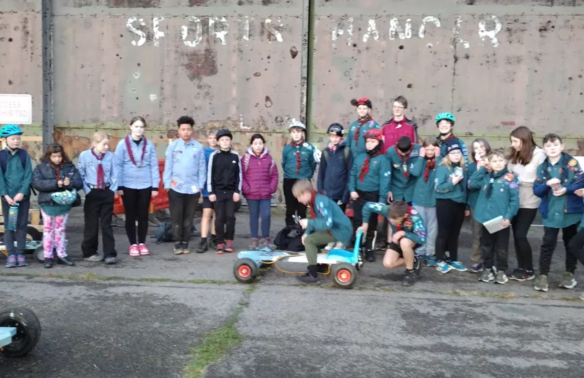 Scouts at the Moray District Kart Race