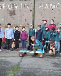 Scouts at the Moray District Kart Race
