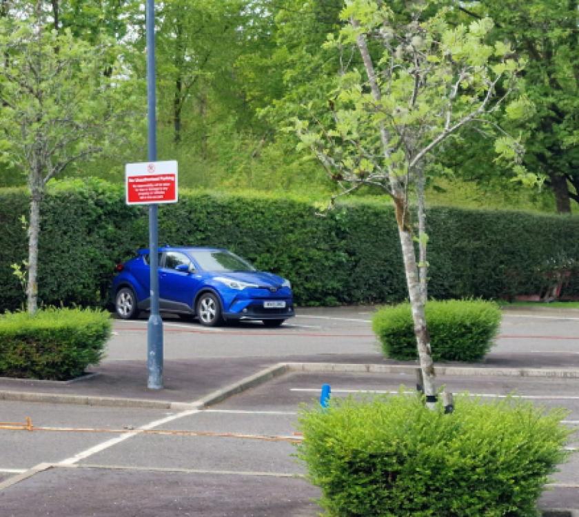 male scout on a go cart from a distance