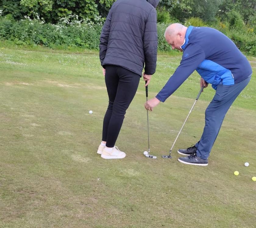 Scouts playing golf