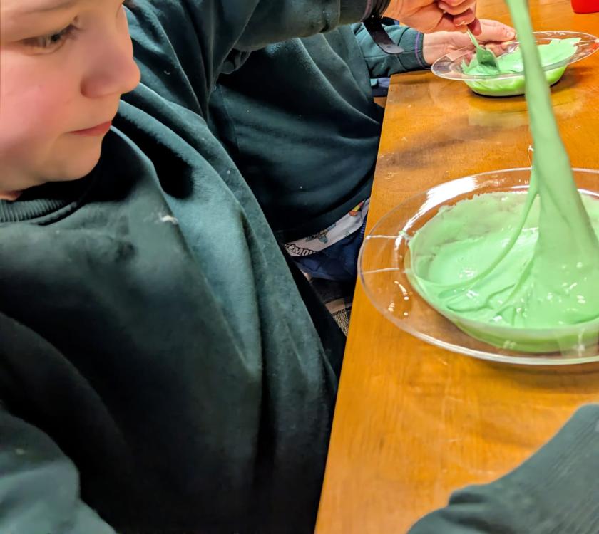 a cub making slime