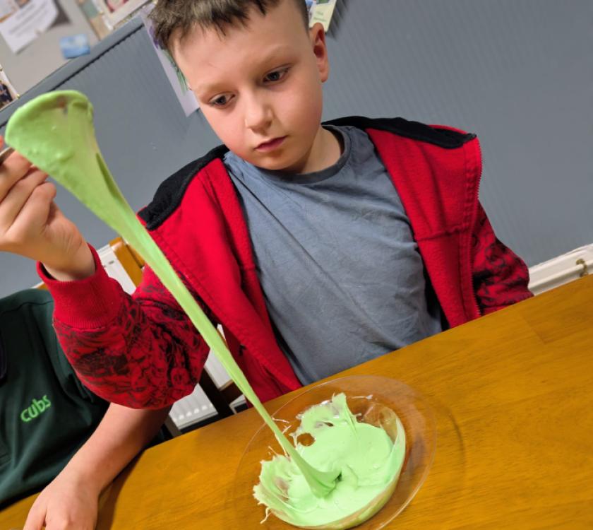 a cub making slime