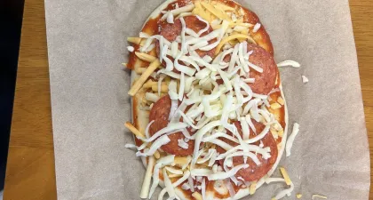 pizza made by a beaver scout